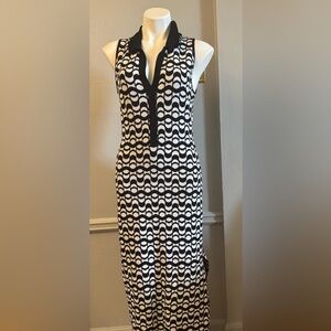 House of Harlow 1960 Black and White Midi Dress